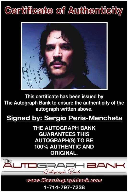 Sergio Peris-Mencheta — Sergio Peris-Mencheta authentic signed 8x10 photo |CERT Autographed B0012, image 2