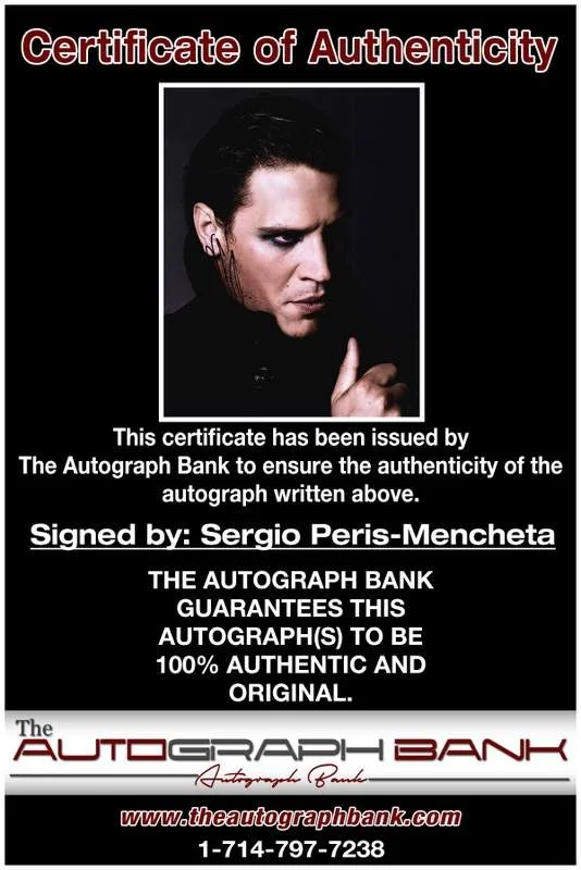 Sergio Peris-Mencheta — Sergio Peris-Mencheta authentic signed 8x10 photo |CERT Autographed B0003, image 2