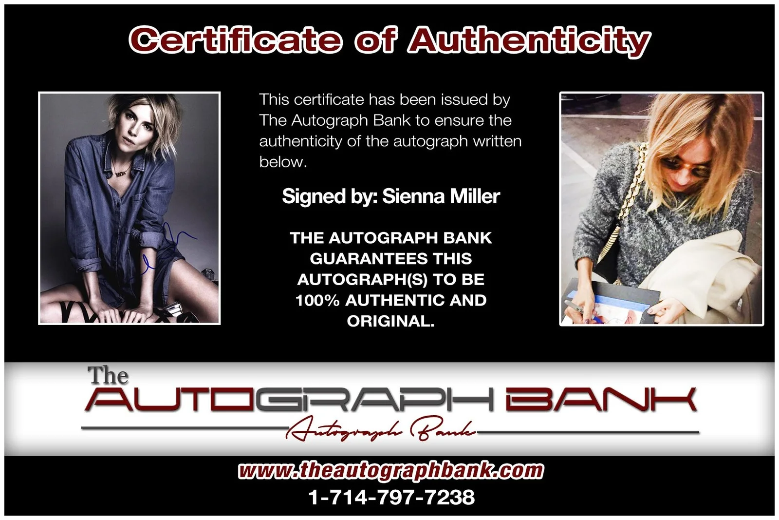 Sienna Miller — Sienna Miller authentic signed celebrity 8x10 photo W/Cert Autographed A1, image 2