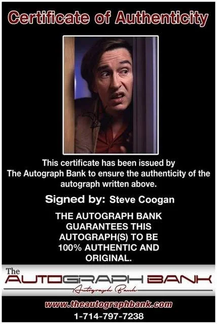Steve Coogan — Steve Coogan authentic signed celebrity 8x10 photo W/Cert Autographed (B0707), изображение 2