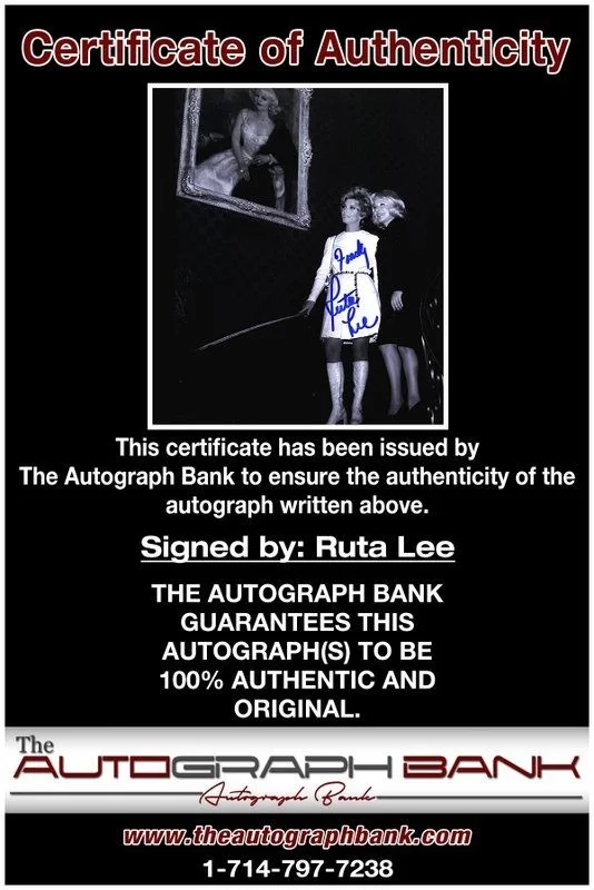 Ruta Lee — Ruta Lee authentic signed celebrity 8x10 photo W/Certificate Autographed (D2), изображение 2