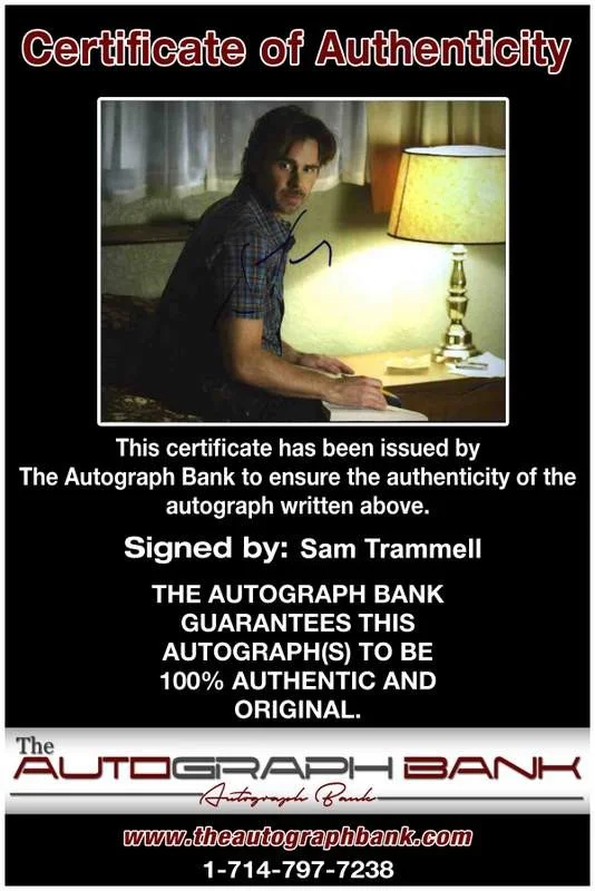 Sam Trammell — Sam Trammell signed celebrity 8x10 photo W/Certificate (40216c1), изображение 2