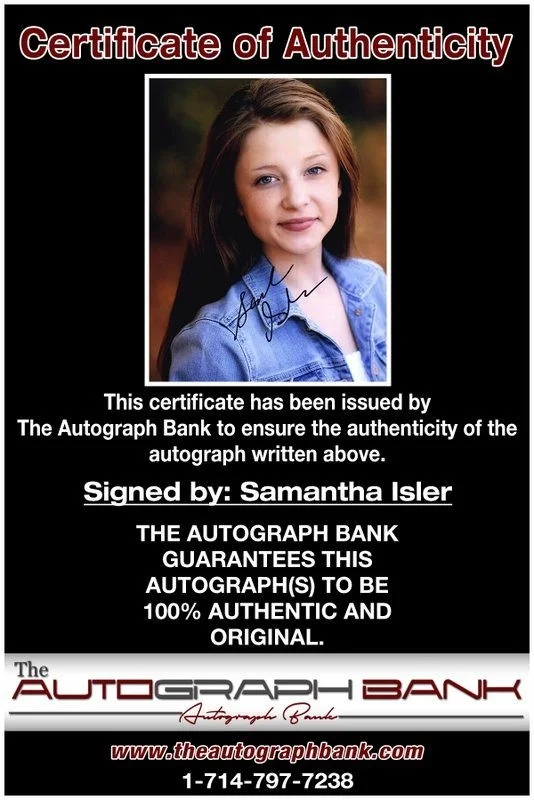 Samantha Isler — Samantha Isler authentic signed celebrity 8x10 photo W/Cert Autographed D2, image 2