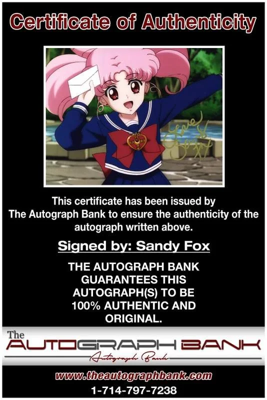 Sandy Fox — Sandy Fox authentic signed celebrity 8x10 photo W/Cert Autographed A0004, image 2