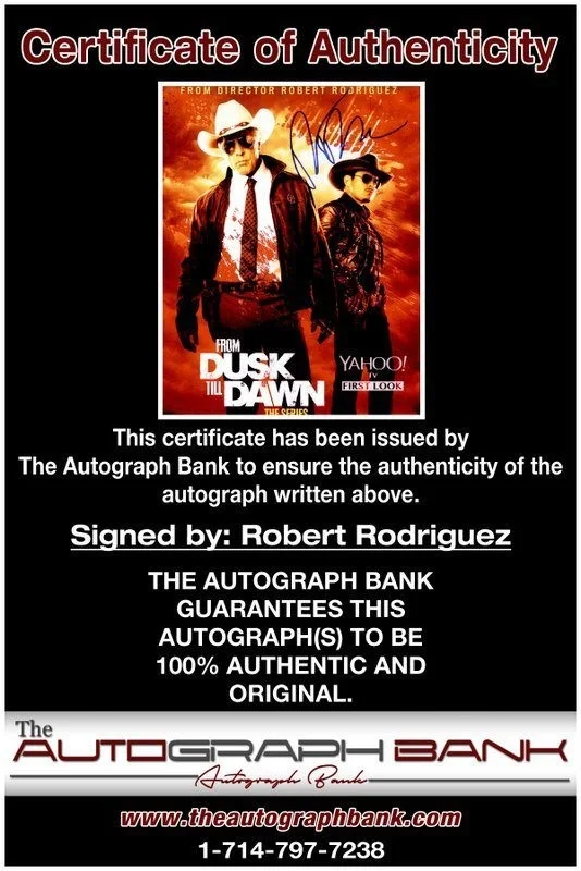 Robert Rodriguez — Robert Rodriguez authentic signed celebrity 8x10 photo W/Cert Autographed C7, image 2