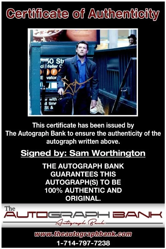 Sam Worthington — Sam Worthington authentic signed celebrity 8x10 photo W/Cert Autographed 2616b, изображение 2
