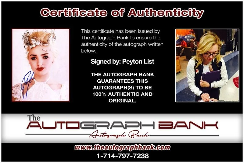 Peyton List — Peyton List authentic signed celebrity 8x10 photo W/Cert Autographed D2, image 2