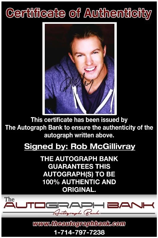 Rob McGillivray — Rob McGillivray authentic signed celebrity 8x10 photo W/Cert Autographed 51816f1, изображение 2
