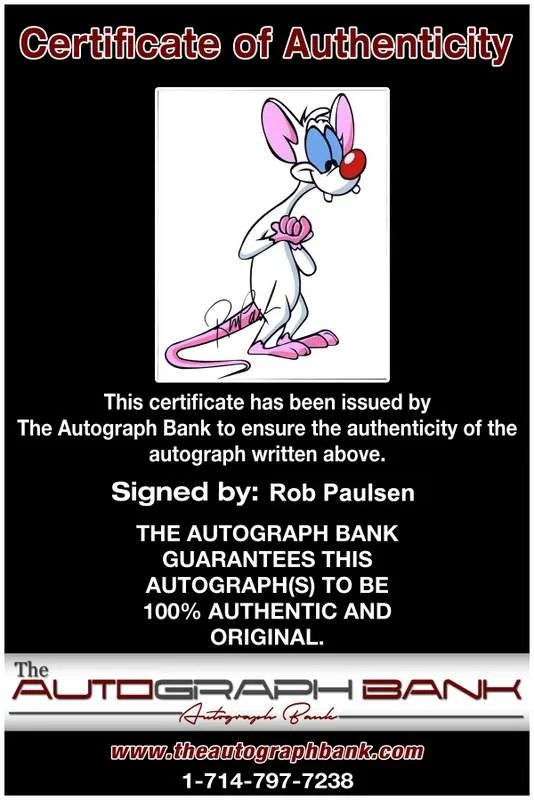Rob Paulsen — Rob Paulsen signed celebrity 8x10 photo W/Certificate (C6), изображение 2