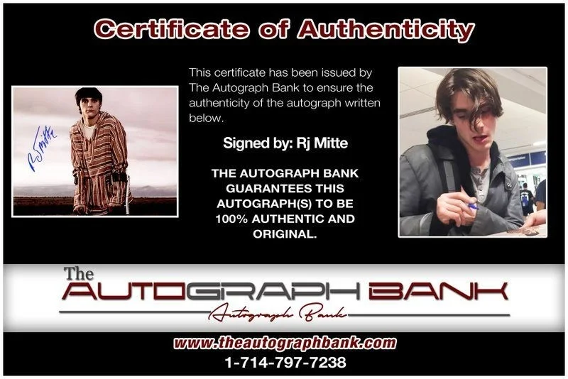 Rj Mitte — Rj Mitte authentic signed celebrity 8x10 photo W/Certificate Autographed (C9), изображение 2