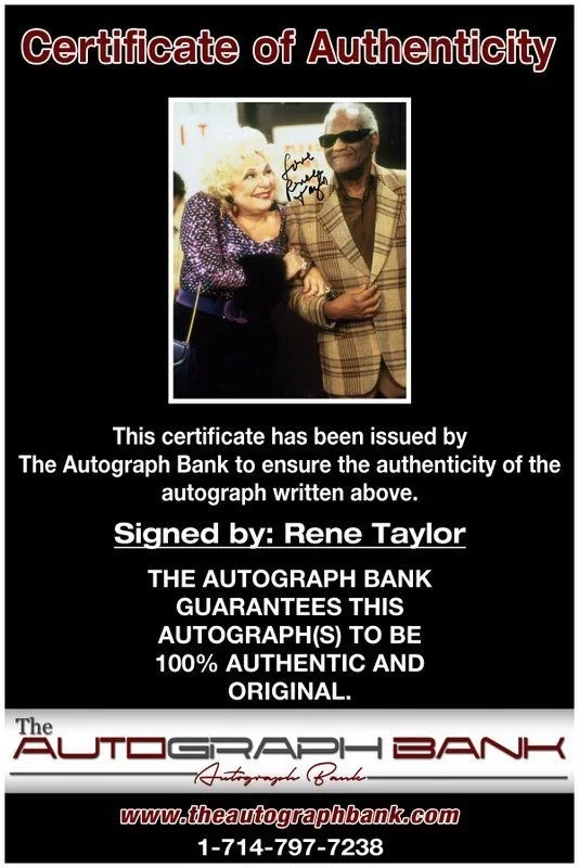 Renee Taylor — Renee Taylor authentic signed celebrity 8x10 photo W/Cert Autographed C4, изображение 2