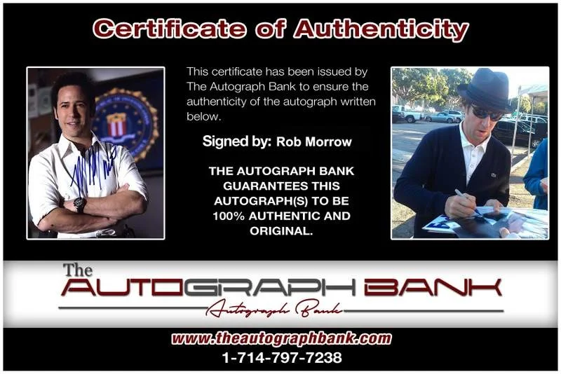 Rob Paulsen — Rob Morrow signed celebrity 8x10 photo W/Certificate (C1), image 2