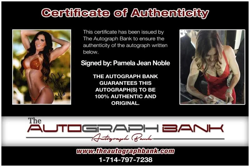 Pamela Jean Noble — Pamela Jean Noble authentic signed model 8x10 photo W/Cert Autographed A0007, изображение 2