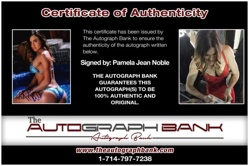 Pamela Jean Noble — Pamela Jean Noble authentic signed model 8x10 photo W/Cert Autographed A0003, изображение 2