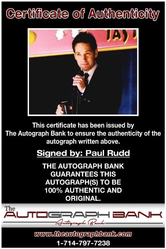 Paul Rudd — Paul Rudd authentic signed celebrity 8x10 photo W/Cert Autographed 51816b1, изображение 2
