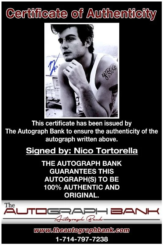 Nico Tortorella — Nico Tortorella authentic signed celebrity 8x10 photo W/Cert Autographed 2616c, изображение 2