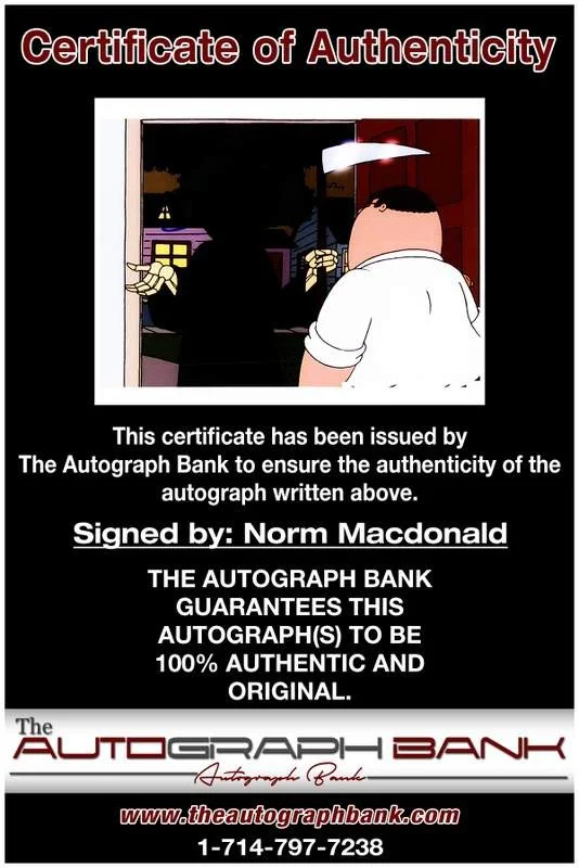 Norm Macdonald — Norm Macdonald authentic signed celebrity 8x10 photo W/Cert Autographed A20, image 2