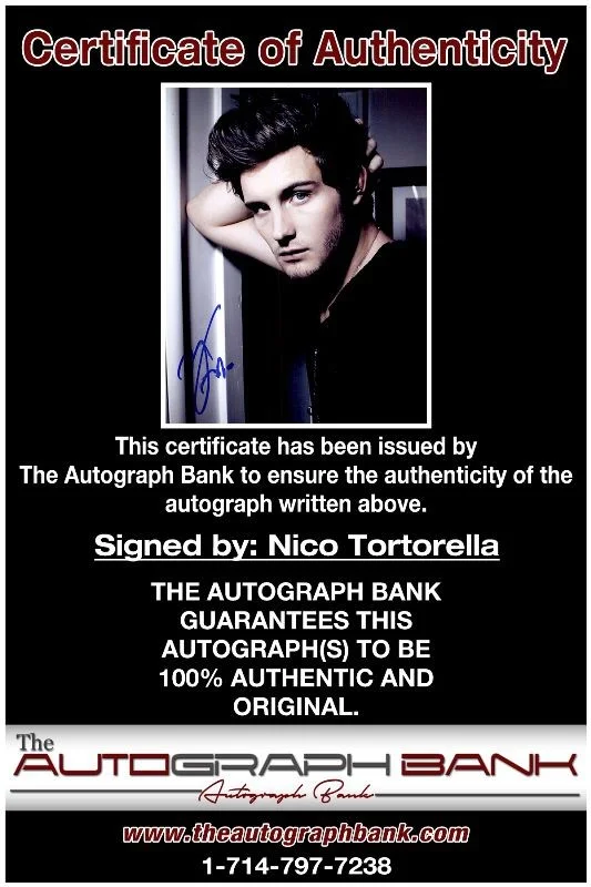 Nico Tortorella — Nico Tortorella authentic signed celebrity 8x10 photo W/Cert Autographed 2616g, image 2