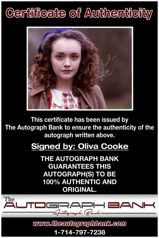 Olivia Cooke — Olivia Cooke authentic signed celebrity 8x10 photo W/Cert Autographed B0119, изображение 2