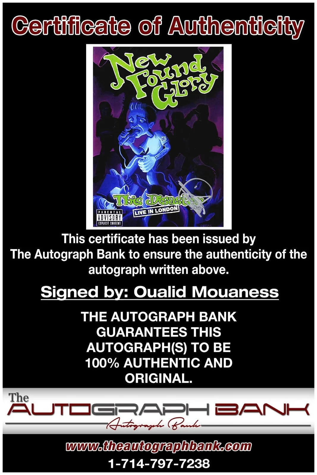 Oualid Mouaness — Oualid Mouaness authentic signed celebrity 8x10 photo W/Cert Autographed A1, изображение 2