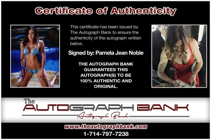 Pamela Jean Noble — Pamela Jean Noble authentic signed model 8x10 photo W/Cert Autographed A0001, изображение 2