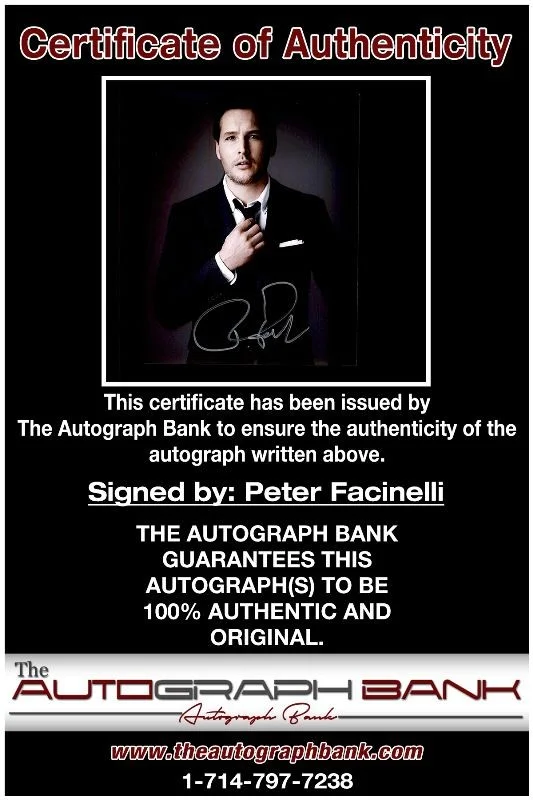 Peter Facinelli — Peter Facinelli authentic signed celebrity 8x10 photo W/Cert Autographed 2616b, image 2