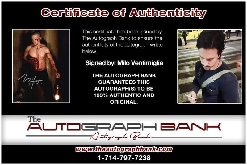 Milo Ventimiglia — Milo Ventimiglia authentic signed celebrity 8x10 photo W/Cert Autographed B0001, изображение 2