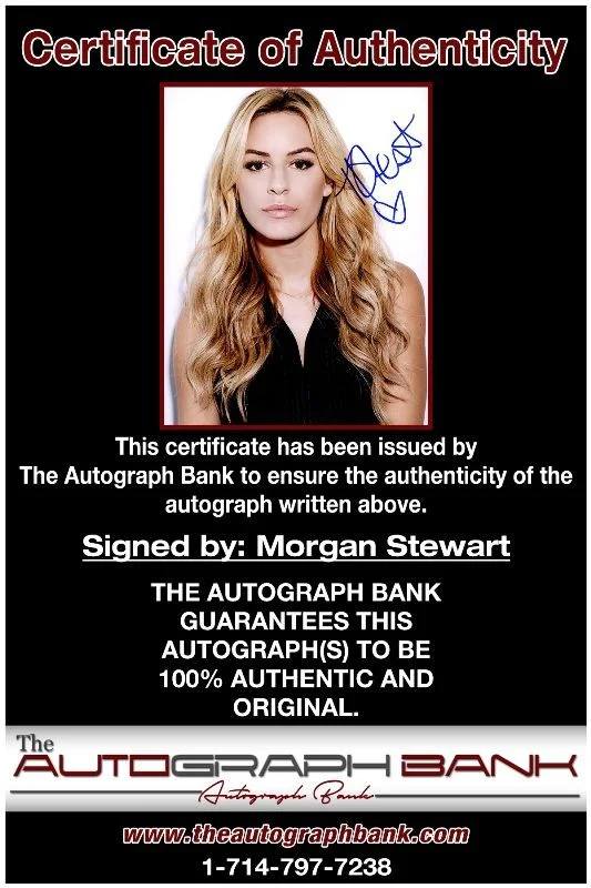 Morgan Stewart — Morgan Stewart authentic signed celebrity 8x10 photo W/Cert Autographed 2616a, изображение 2