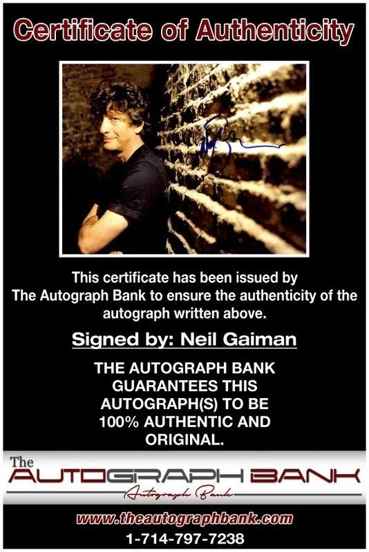 Neil Gaiman — Neil Gaiman authentic signed celebrity 8x10 photo W/Cert Autographed C9, изображение 2