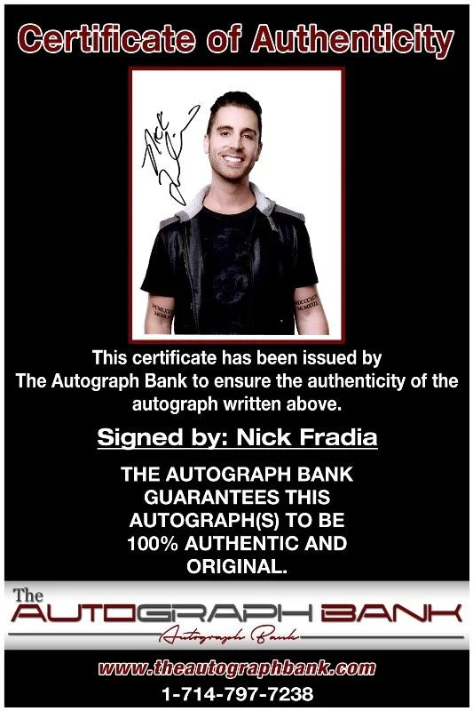 Nick Fradiani — Nick Fradiani American Idol authentic signed 8x10 photo |CERT Autographed 125a1, изображение 2