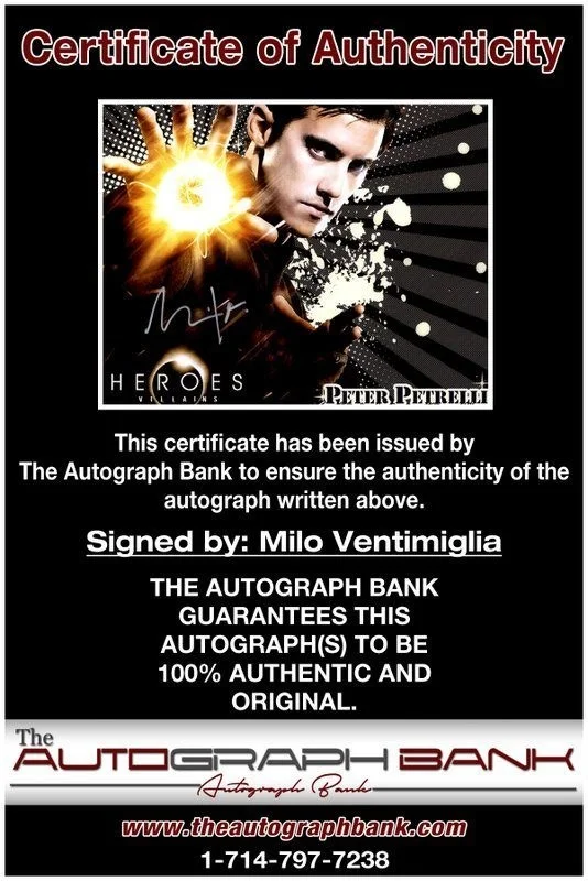 Milo Ventimiglia — Milo Ventimiglia authentic signed celebrity 8x10 photo W/Cert Autographed C3, изображение 2