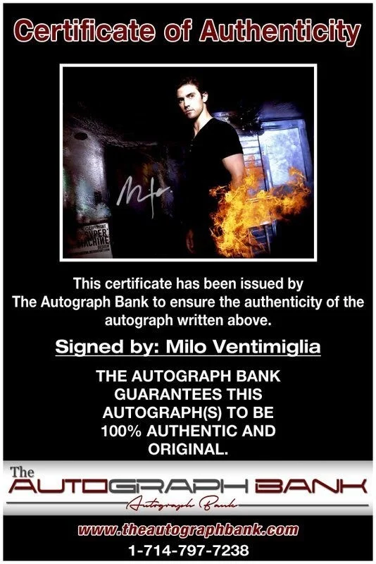 Milo Ventimiglia — Milo Ventimiglia authentic signed celebrity 8x10 photo W/Cert Autographed C13, изображение 2