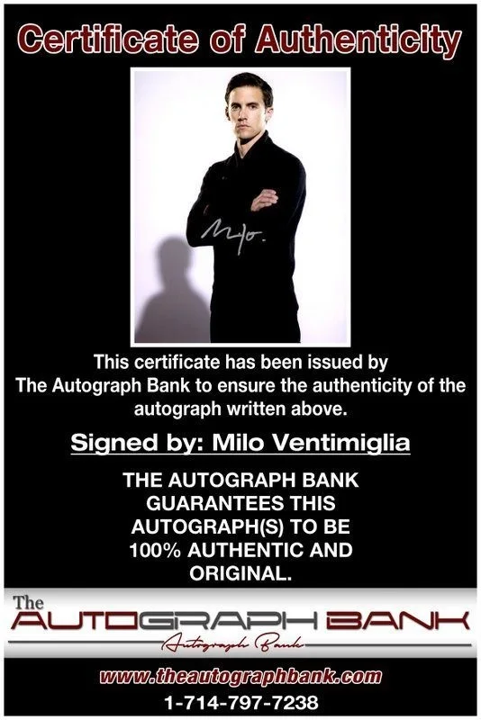 Milo Ventimiglia — Milo Ventimiglia authentic signed celebrity 8x10 photo W/Cert Autographed C9, изображение 2