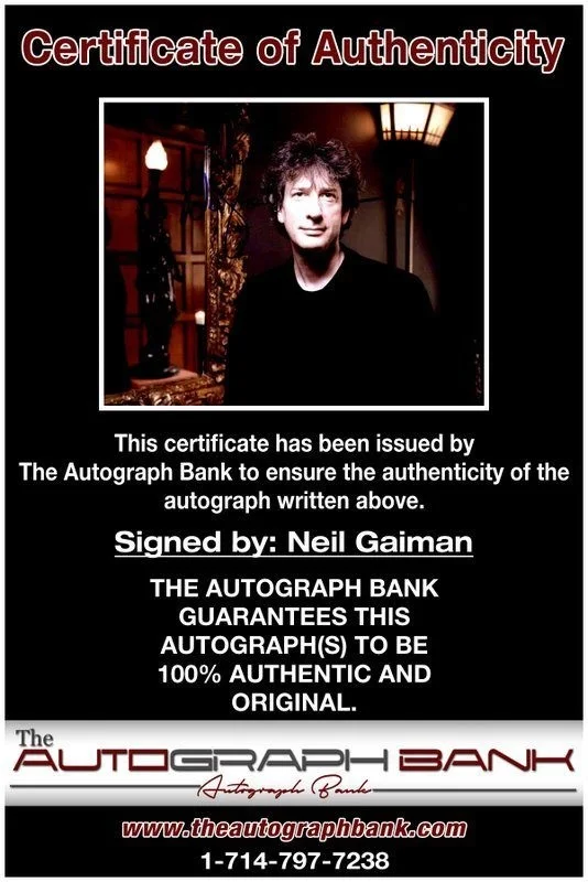 Neil Gaiman — Neil Gaiman authentic signed celebrity 8x10 photo W/Cert Autographed C1, изображение 2