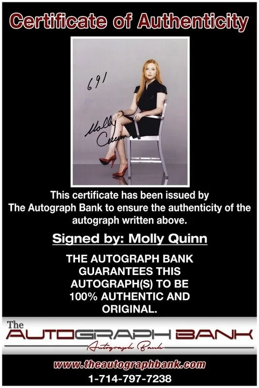 Molly Quinn — Molly Quinn authentic signed celebrity 8x10 photo W/Cert Autographed D1, изображение 2