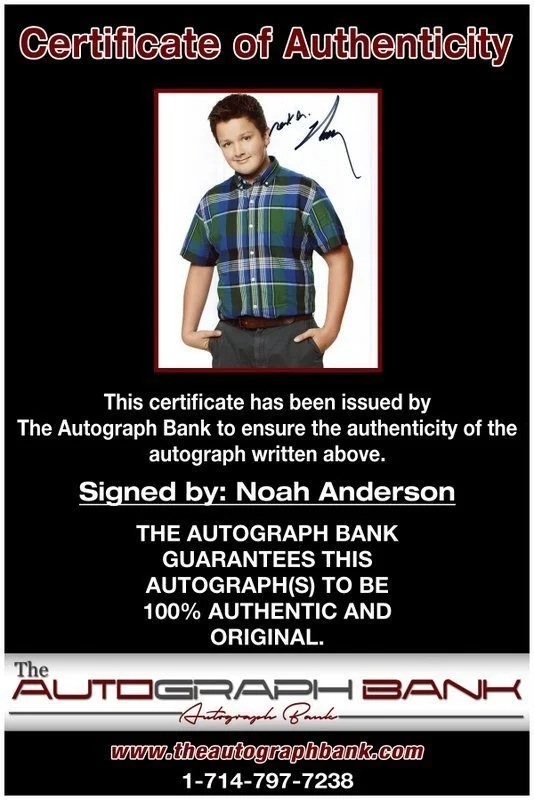 Noah Anderson — Noah Anderson authentic signed celebrity 8x10 photo W/Cert Autographed C1, image 2
