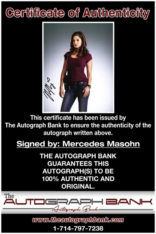 Mercedes Masohn — Mercedes Masohn authentic signed celebrity 8x10 photo W/Cert Autographed D7, изображение 2