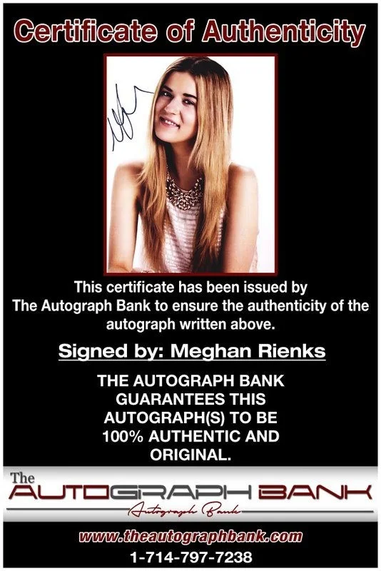 Meghan Rienks — Meghan Rienks authentic signed celebrity 8x10 photo W/Cert Autographed D2, изображение 2