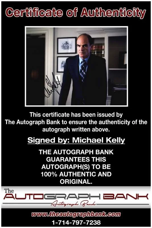 Michael Kelly — Michael Kelly authentic signed celebrity 8x10 photo W/Cert Autographed B0017, изображение 2