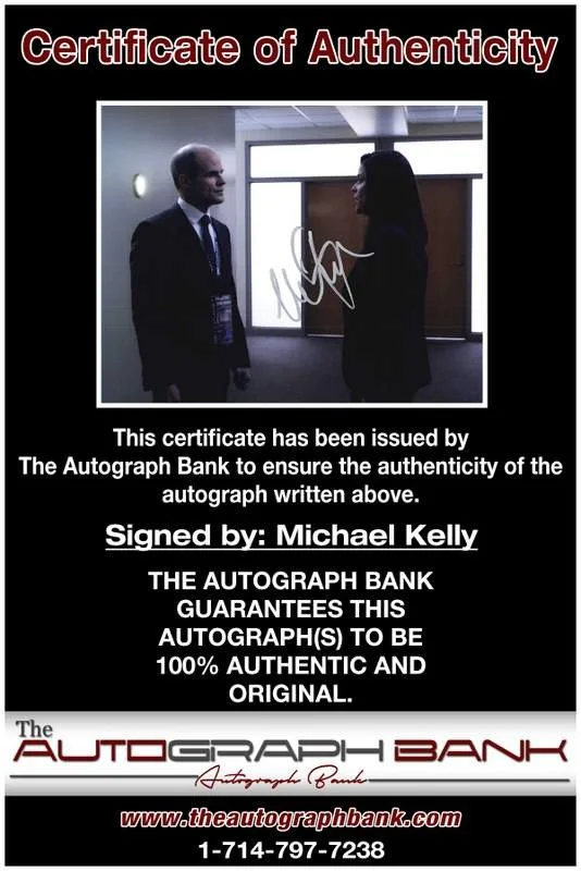 Michael Kelly — Michael Kelly authentic signed celebrity 8x10 photo W/Cert Autographed B0014, изображение 2