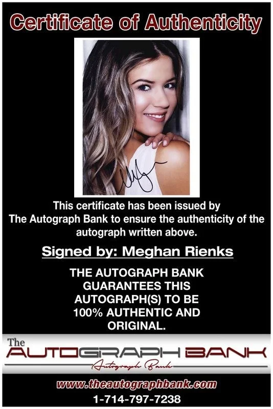 Meghan Rienks — Meghan Rienks authentic signed celebrity 8x10 photo W/Cert Autographed D1, image 2