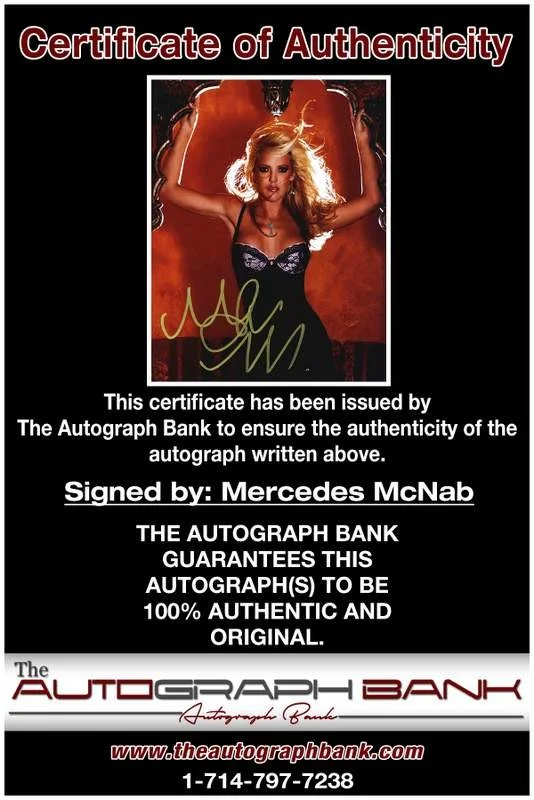 Mercedes Mcnab — Mercedes Mcnab authentic signed celebrity 8x10 W/Certificate Autographed (A0001), image 2