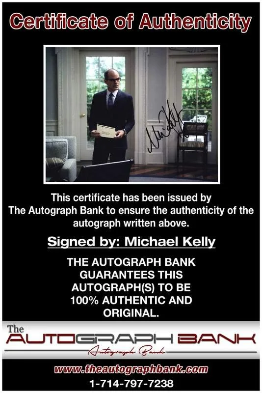 Michael Kelly — Michael Kelly authentic signed celebrity 8x10 photo W/Cert Autographed B0016, image 2