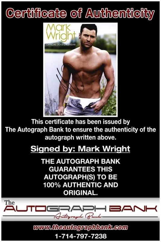 Mark Wright — Mark Wright authentic signed celebrity 8x10 photo W/Cert Autographed A1, image 2