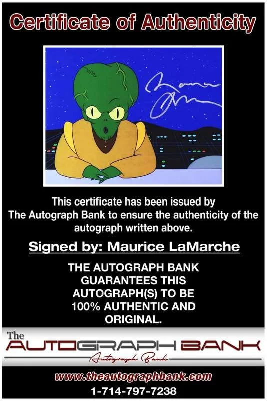 Maurice Lamarche — Maurice Lamarche authentic signed celebrity 8x10 W/Cert Autographed A0012, image 2