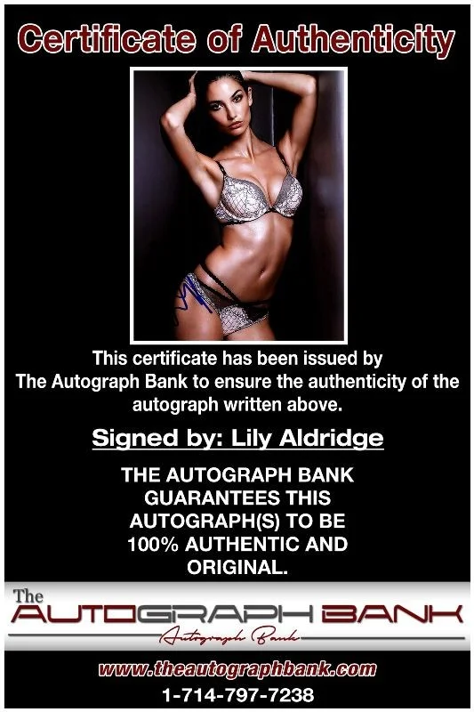 Lily Aldridge — Lily Aldridge authentic signed models 8x10 photo W/Cert Autographed 411c1, image 2