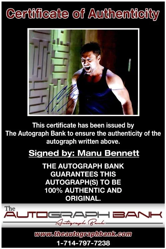 Manu Bennett — Manu Bennett authentic signed celebrity 8x10 photo W/Cert Autographed 2616f, изображение 2