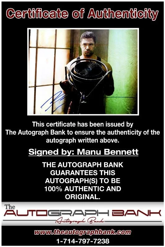 Manu Bennett — Manu Bennett authentic signed celebrity 8x10 photo W/Cert Autographed 2616e, изображение 2