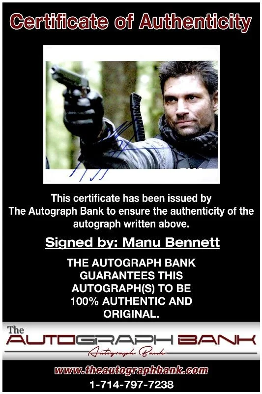 Manu Bennett — Manu Bennett authentic signed celebrity 8x10 photo W/Cert Autographed 2616d, изображение 2