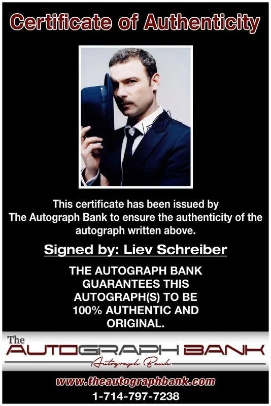 Liev Schreiber — Liev Schreiber authentic signed celebrity 8x10 photo W/Cert Autographed C1, изображение 2